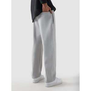 Pantalon gris ardoise pour femme, respirant, brodé, taille mi-haute, style décontracté et formel, taille XL, couleur délavée, fermeture élastique - Product Image 5