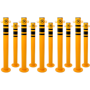 Juego de 10 Postes Metálicos de 75 cm, Postes Metálicos Fijos con Orejetas para Equipamiento de Estacionamiento - Product Image 2