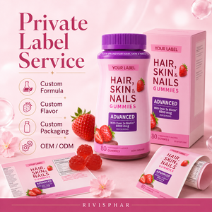 Complément alimentaire en gommes à la biotine haute puissance, marque privée, avec biotine <span class=keywords><strong>et</strong></span> multivitamines pour des <span class=keywords><strong>cheveux</strong></span>, une peau <span class=keywords><strong>et</strong></span> des ongles sains - Product Image 4