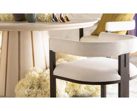 Offre spéciale, chaises rembourrées confortables à structure métallique pour table à manger, chaise moderne de salon, chaise à baril