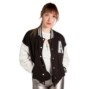 2024 nouvelle mode femmes Varsity veste Satin à manches longues en cuir imperméable teint brut traité Varsity Style imprimé Techniques - Product Image 1