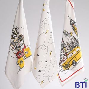 Toallas de Cocina de Algodón 100% de Alta Calidad al por Mayor de Fábrica BTI, Toallas de Té Impresas Personalizadas, de Secado Rápido, Gran Tamaño, Ecológicas - Product Image 6