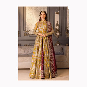 Pantalon Salwar Kameez Palazzo imprimé en coton pur pelouse de haute qualité avec Saroski brodé travail élégant pakistanais Lehenga Choli - Product Image 4