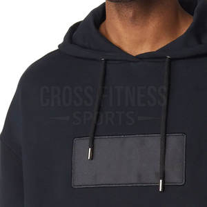 เสื้อฮู้ดผ้าฝ้ายโอเวอร์ไซส์สำหรับผู้ชายเสื้อมีฮู้ดพิมพ์โลโก้ - Product Image 4