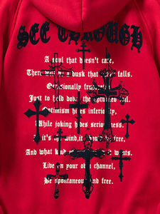 Pull-over à capuche en coton 100% pour hommes, sweat-shirt en polaire confortable avec logo personnalisé imprimé, saison d'hiver, col à capuche - Product Image 5