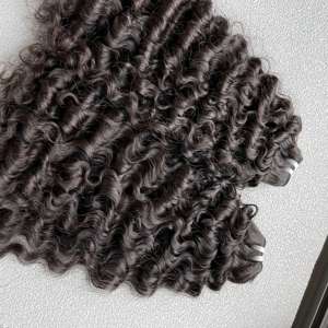 Extensiones de cabello vietnamita 100% listas para enviar paquetes de cabello rizado birmano al vapor proveedor de tejido de Vietnam sin enredos - Product Image 2