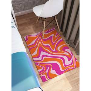 Vivid Color Printed <b>Rug</b>: Modern, Popular, Decorative, Bathroom, Psychedelic,<b>Chenille</b> <b>Rug</b> - Product Image 5