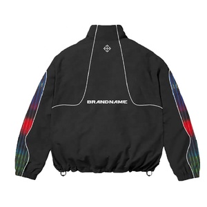 Pantalon de survêtement unisexe à fermeture éclair en nylon souple 2 pièces avec poignets élastiques LWK-TS-10261 de survêtement coupe-vent pour hommes - Product Image 5