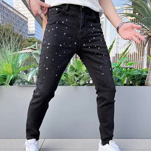 Jeans de Moda con Diamantes para Mujer, Pantalones Vaqueros Rectos de Cintura Alta con Pedrería, Ropa Casual de Fábrica, Jeans con Pedrería para Mujer - Product Image 4