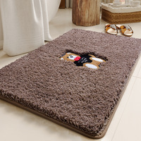 Tapis moelleux Tapis absorbant l'eau super doux en peluche longue pour les chambres et autres zones Tapis lavable en machine facile à nettoyer