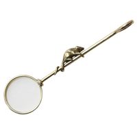 Modern stijlvol rond vergrootglas van messing met aanpasbare opties, geschikt voor verzamelaars, uniek decoratief item