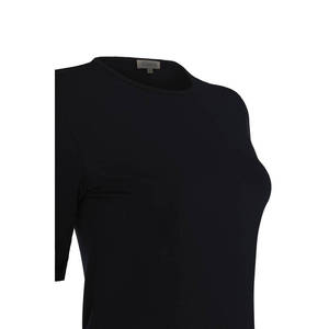 ชุดบอดี้สูทคอกลมแขนสั้นถักสีดำ - Product Image 2