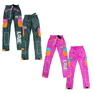 Pantalon cargo long en nylon à poches multiples, coupe ample, séchage rapide, mode décontractée, bon marché, fermeture éclair personnalisée - Product Image 6