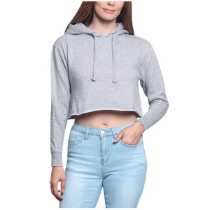 Sweat-shirt à capuche court pour femmes de haute qualité, 100% coton, sweat-shirt à capuche court pour femmes de haute qualité en provenance du Bangladesh - Product Image 1