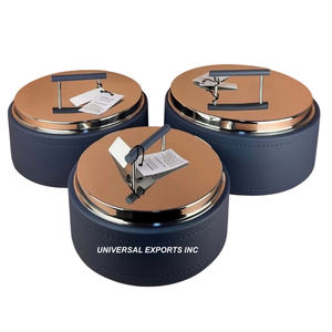 Juego de Tres Ollas Calientes Decorativas Meena Sticker Design, de Metal, Forma Redonda, de Lujo, Nuevo Calentador de Comida de Metal - Product Image 6