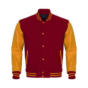 2024 Wholesale Custom Out Wear Embroidery Mens Bomber <b>Varsity</b> <b>Jackets</b> Color Blocking Button up <b>Vintage</b> <b>Varsity</b> <b>Jacket</b> - Product Image 5