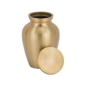 Nueva venta Urna clásica Urna de cremación de latón y metal para cenizas humanas a precio al por mayor Forma de tamaño personalizada - Product Image 2