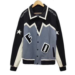 เสื้อแจ็กเก็ตบอมเบอร์เสื้อแจ็กเก็ตเบสบอลเลตเทอร์แมนจากมหาวิทยาลัยเสื้อแจ็กเก็ตบอมเบอร์ปักลาย - Product Image 1