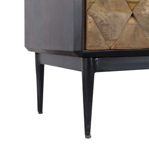 Aparador alto de metal y madera de mango - Product Image 3