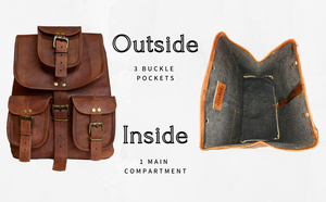 Vintage Modern Genuine Brown Leather <b>Laptop</b> <b>Bag</b> Handmade Portable Lightweight Daypack Durable Bulk <b>Cover</b> for Hiking & Travel - Product Image 4