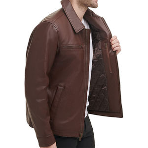 Chaqueta de Cuero para Hombre, Estilo Casual con Cierre, Chaqueta de Negocios para Caballero, Chaqueta para Hombre de Talla Grande - Product Image 6
