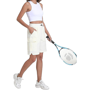 Short éponge élastique taille haute pour femmes à la mode avec poche pantalon de course d'entraînement athlétique à séchage rapide - Product Image 6