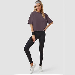 2025 camisetas de mujer camisa con patrón Camiseta holgada para dama 100% algodón - Product Image 2