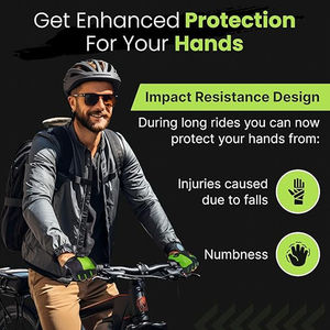 High Quality Racing Cycling <b>Gloves</b> Short Finger Bike <b>Gloves</b> <b>Mesh</b> Soft Fabric Breathable Shock Absorbing for Gym Outdoor - Product Image 3