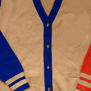 Cálido Color caqui invierno acrílico cárdigan suéter personalizado Color y bordado suéter de punto Sorority University College para Unisex - Product Image 5