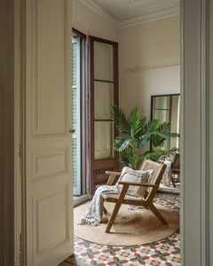 Chaise de salon en bois moderne personnalisable pour la maison ou l'hôtel/l'appartement nouveau style de chaise de loisirs tissée en corde de couleur - Product Image 5