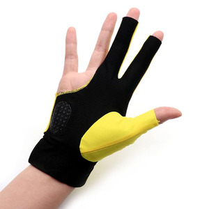Guantes de Snooker Unisex de Poliéster y Spandex, de Secado Rápido, Transpirables, Ligeros y Antideslizantes, para Billar, Personalizados, de 3 Dedos - Product Image 2