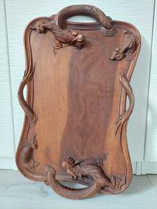 Bandejas de Madera al por Mayor, Bandeja de Servicio Rectangular de Madera Hecha a Mano Natural - Product Image 5