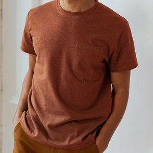 T-shirts pour hommes en coton biologique avec poche, t-shirts d'été pour hommes, t-shirt à manches courtes pour hommes, t-shirt personnalisé surdimensionné - Product Image 2