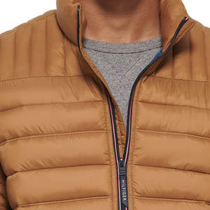 Chaqueta acolchada de último diseño para hombre, tela de lona con burbujas de 175 gramos, nuevo estilo, cremallera completa, moda de invierno - Product Image 5