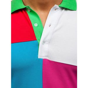 High Quality Men's <b>Button</b>-<b>Up</b> for Polo Shirts with Stand Collar <b>Short</b> <b>Sleeves</b> and Print Pattern Plain Blank Knitted T-Shirts Bulk - Product Image 4