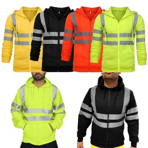 Offre Spéciale d'usine personnalisé 100% polyester réfléchissant sécurité travail sweats à capuche haute visibilité route travail porter des sweats à capuche - Product Image 1