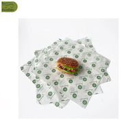 Vente en gros de papier ciré pour sandwich anti-graisse de qualité alimentaire imprimé avec logo personnalisé et de papier d'emballage pour hamburger