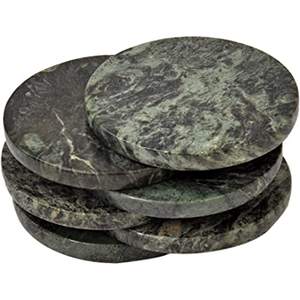 Posavasos redondo de mármol Natural negro Soporte de artículos de mesa Personalizar posavasos de mármol para la venta - Product Image 2