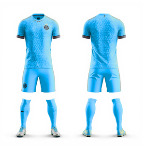 Uniforme de Fútbol Naranja al por Mayor, Conjunto de Camiseta y Pantalones Cortos con Patrón Hexagonal, Ropa Deportiva para Equipos, Kit de Entrenamiento - Product Image 4
