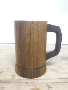 Taza de café con Base de corcho Negro Nórdico personalizada NATURAL, Taza de cerámica con fondo de corcho aislado de madera para beber, ocasión navideña - Product Image 4