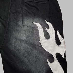 Drawing Summer Custom High Quality Vintage Manufacturer Polyester/Nylon Breathable Elastic Waist <b>Sweat</b> <b>Men</b> Acid Wash <b>Shorts</b> - Product Image 6