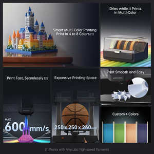 Impresora 3D Anycubico Kobra 3 Combo Multicolor FDM, Gran Tamaño de Impresión 250x250x260mm, Velocidad de Impresión Máxima de 600 mm/s, para Imprentas y Laboratorios - Product Image 2