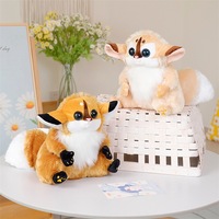 Jouets en peluche de lémurien de simulation de 22 cm, animaux en peluche réalistes, singe mignon, renard en peluche, coussin doux pour enfants, cadeaux, souvenirs de zoo
