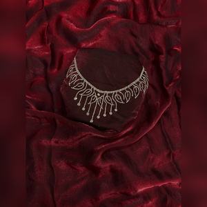 Sari indien prêt à porter pour soirée cocktail, en soie rose avec travail de diamants, chemisier, sari de soirée le plus vendu - Product Image 3