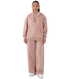 Women's Solid Embroidered Oversized Pullover Hoodie Joggers Set <b>2</b>-<b>Piece</b> Casual Tracksuit Winter Fleece Loungewear Streetwear - Product Image 1