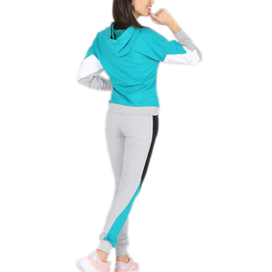Nuevo OEM personalizado de invierno con capucha sólido Casual 2 piezas conjunto de chándales en blanco para las mujeres con estilo de longitud completa chándal - Product Image 2