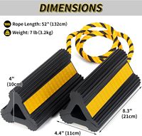 Cales de roue robustes en caoutchouc pour avions, avec corde, pour camping-cars, remorques, camions et avions