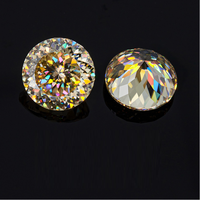 Nouveautés couleur jaune ronde portugaise coupe Moissanite pierre précieuse en gros pour la fabrication de bijoux