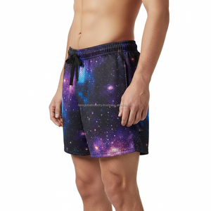 Pantalones Cortos Deportivos de Malla para Hombre, Secado Rápido, Diseño OEM con Estampado de Galaxia y Nebulosa, Gráficos de Estrellas Cósmicas, para Verano - Product Image 4