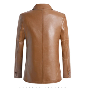 Nuevo Traje Casual de Moda para Hombre, Sin Plancha, de Cuero PU Fashionbisou - Product Image 3